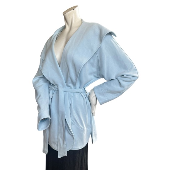Lululemon Soft Streme Wrap Belted Sweater in Powder Blue Size M/L - Picture 11 of 16